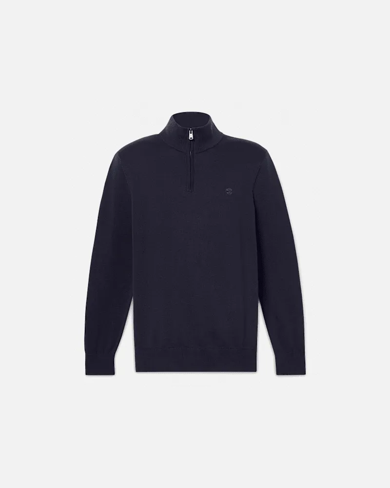 Timberland Williams River Pullover mit 1/4-Reißverschluss für Herren in Dunkelblau, Herren, Blau, Größe Blau