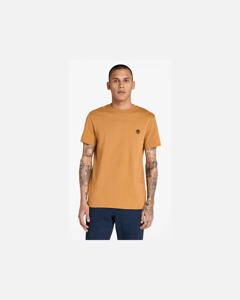 Timberland Dunstan River Kurzarm-T-Shirt für Herren in Gelb, Herren, Gelb, Größe Gelb
