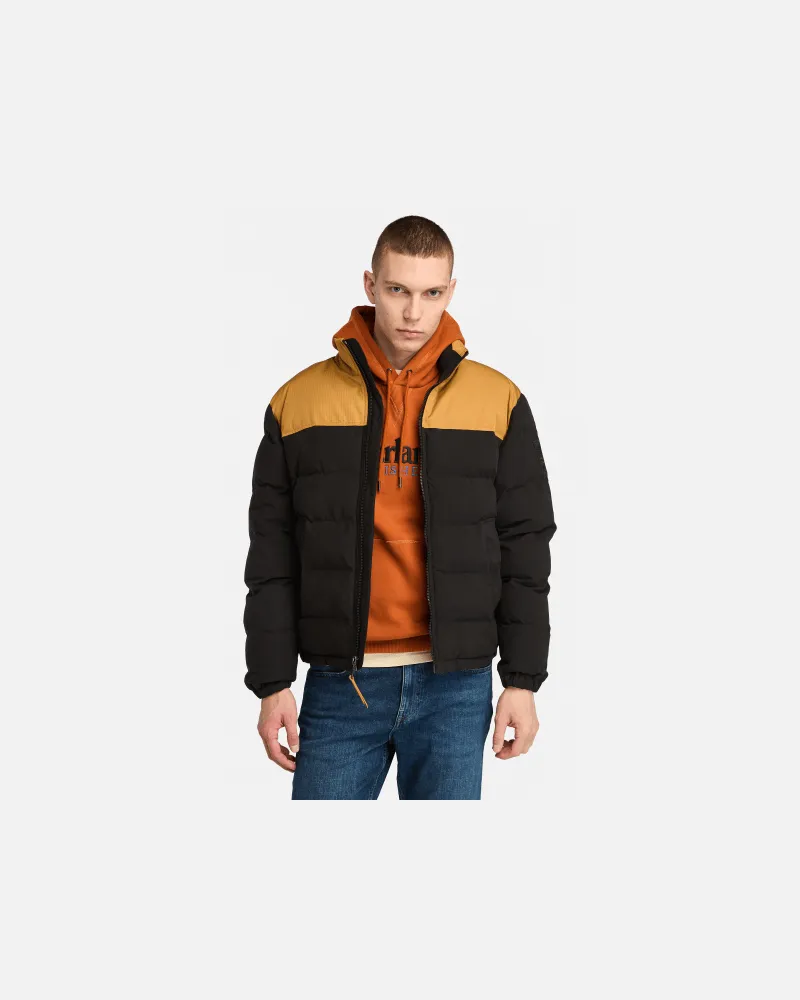 Timberland Wasserabweisende Welch Mountain Steppjacke für Herren in Gelb/Schwarz, Herren, Schwarz, Größe Schwarz