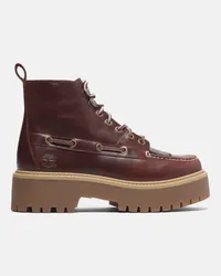 Timberland Stone Street 7-Eye Plateau-Boot für Damen in Dunkel, Frau Rot