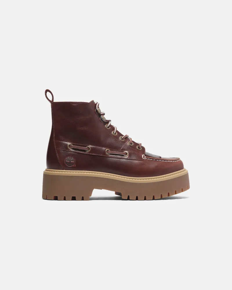 Timberland Stone Street 7-Eye Plateau-Boot für Damen in Dunkel, Frau Rot