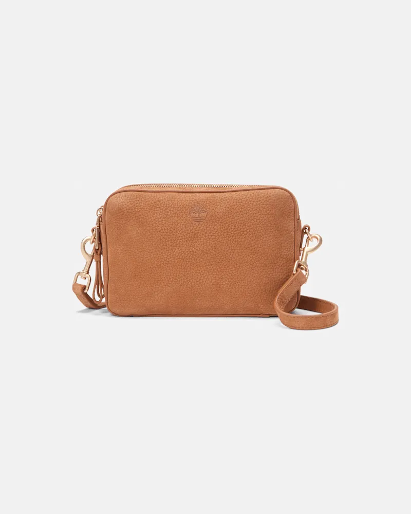 Timberland Kameratasche aus weichem Leder in Braun, Damen, Braun Braun