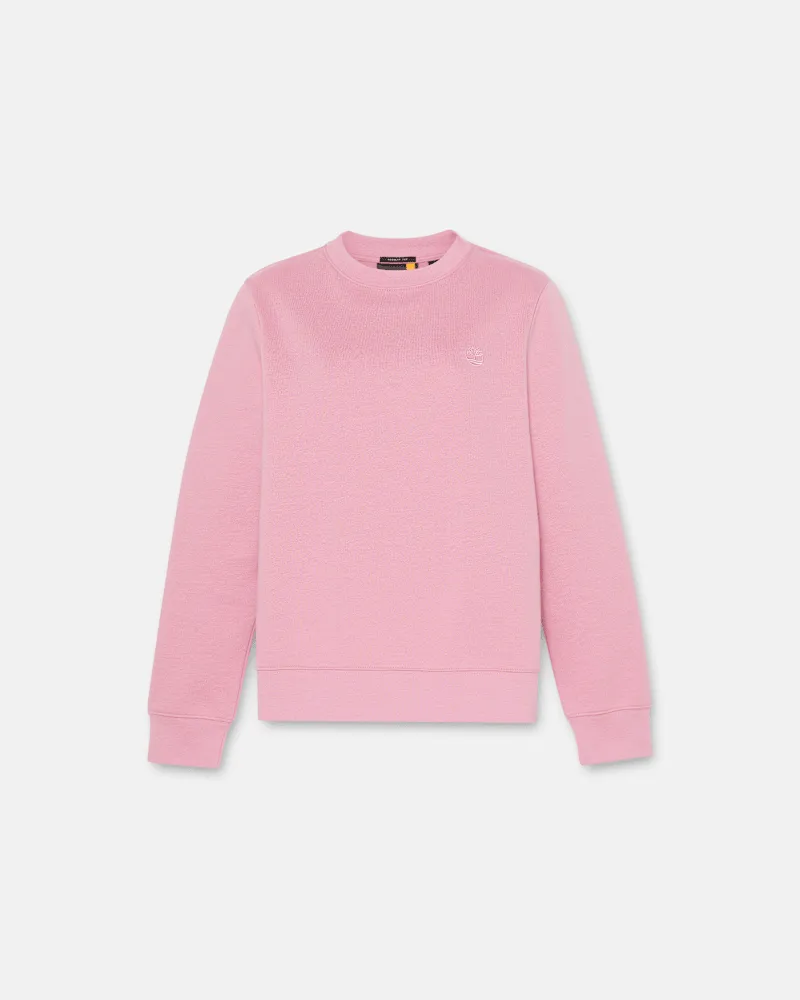 Timberland Exeter River Sweatshirt mit gebürsteter Rückseite und Rundhalsausschnitt für Damen in Pink, Damen, Pink, Größe Pink