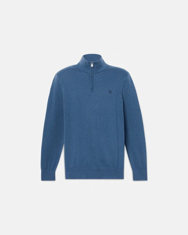 Timberland Williams River Pullover mit 1/4-Reißverschluss für Herren in Dunkelblau, Herren, Blau, Größe Blau