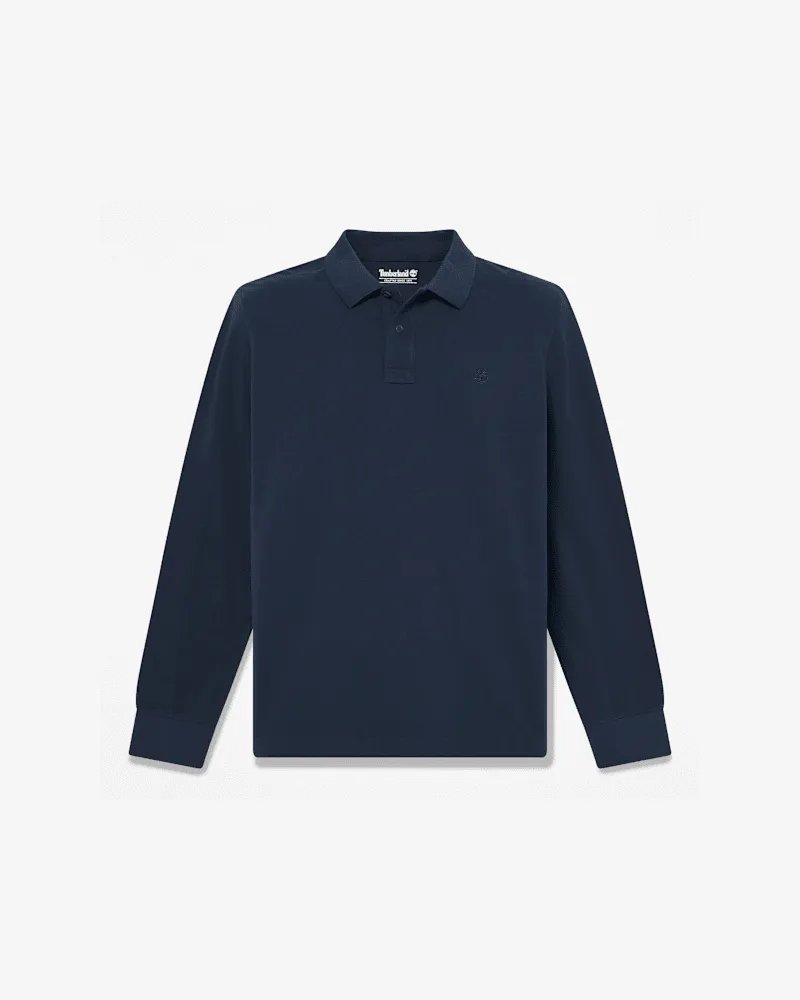 Timberland Millers River Langarm-Poloshirt für Herren in Dunkelblau, Herren, Blau, Größe Blau