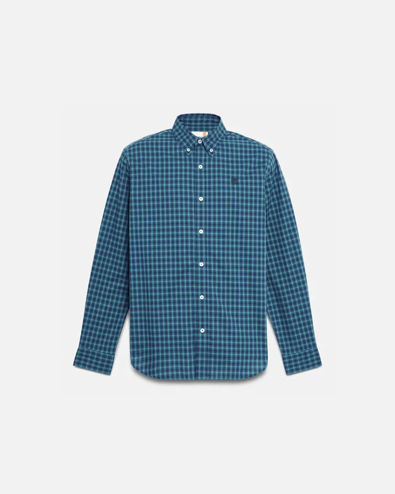 Timberland Vichykarohemd aus Stretch-Popeline für Herren in Dunkelblau, Herren, Blau, Größe Blau