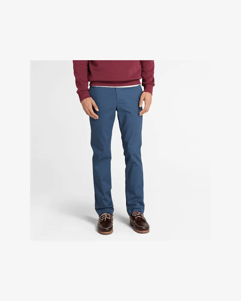 Timberland Schmal geschnittene Topsfield Chinohose aus Twill für Herren in Dunkelblau, Herren, Blau, Größe Blau