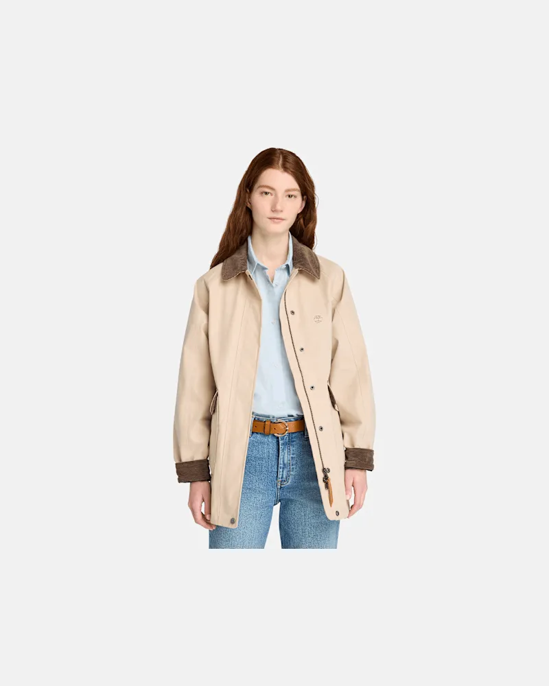 Timberland Wasserdichte Wenham Barn-Jacke für Damen in Beige, Damen, Beige, Größe Beige