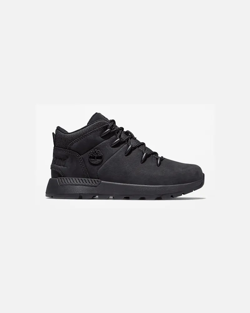 Timberland Halbhoher Sprint Trekker Sneaker mit Bungee-Schnürung für Kinder in Schwarz, Schwarz, Größe Schwarz