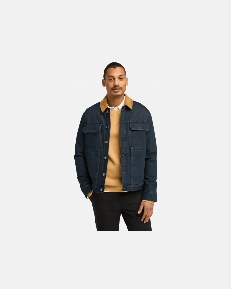 Timberland Isolierte Jeansjacke im Trucker-Stil für Herren in Dunkelblau, Herren, Blau, Größe Blau