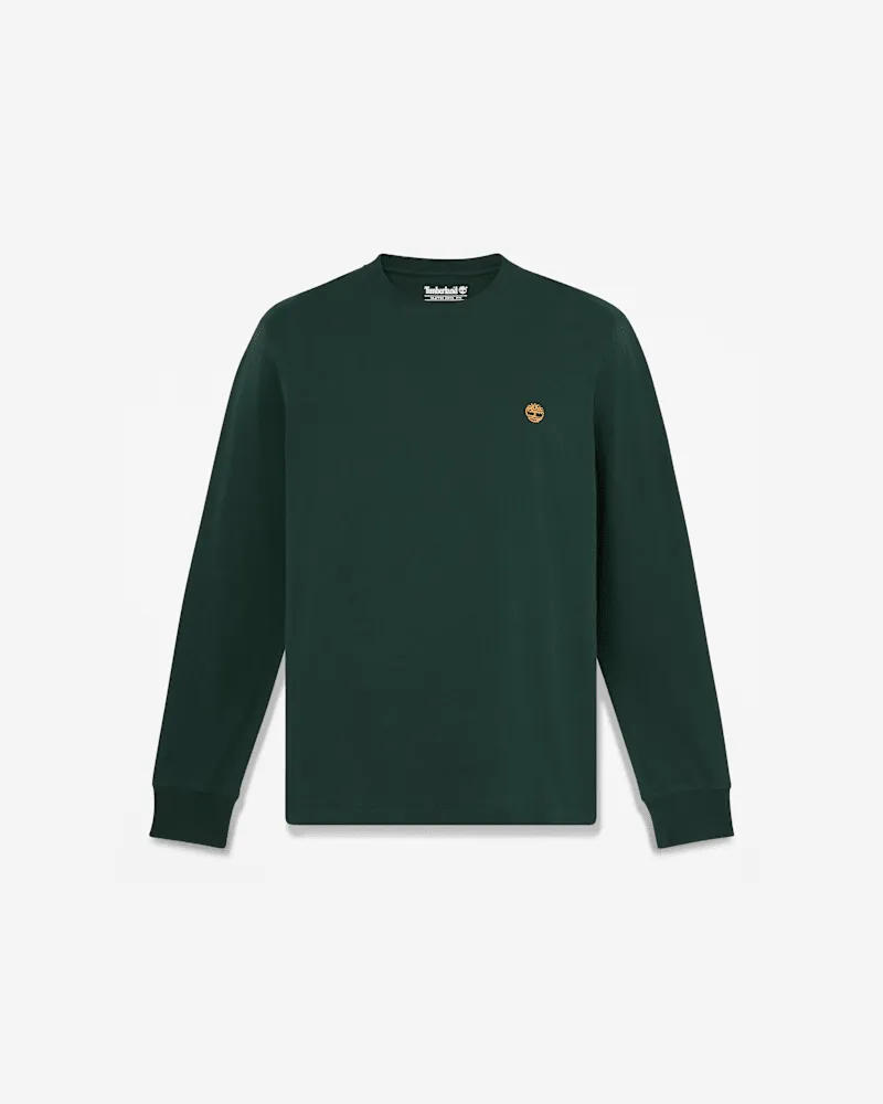 Timberland Dunstan River Langarmshirt in schmaler Passform mit Stickerei für Herren in Dunkelgrün, Herren, Grün, Größe Grün
