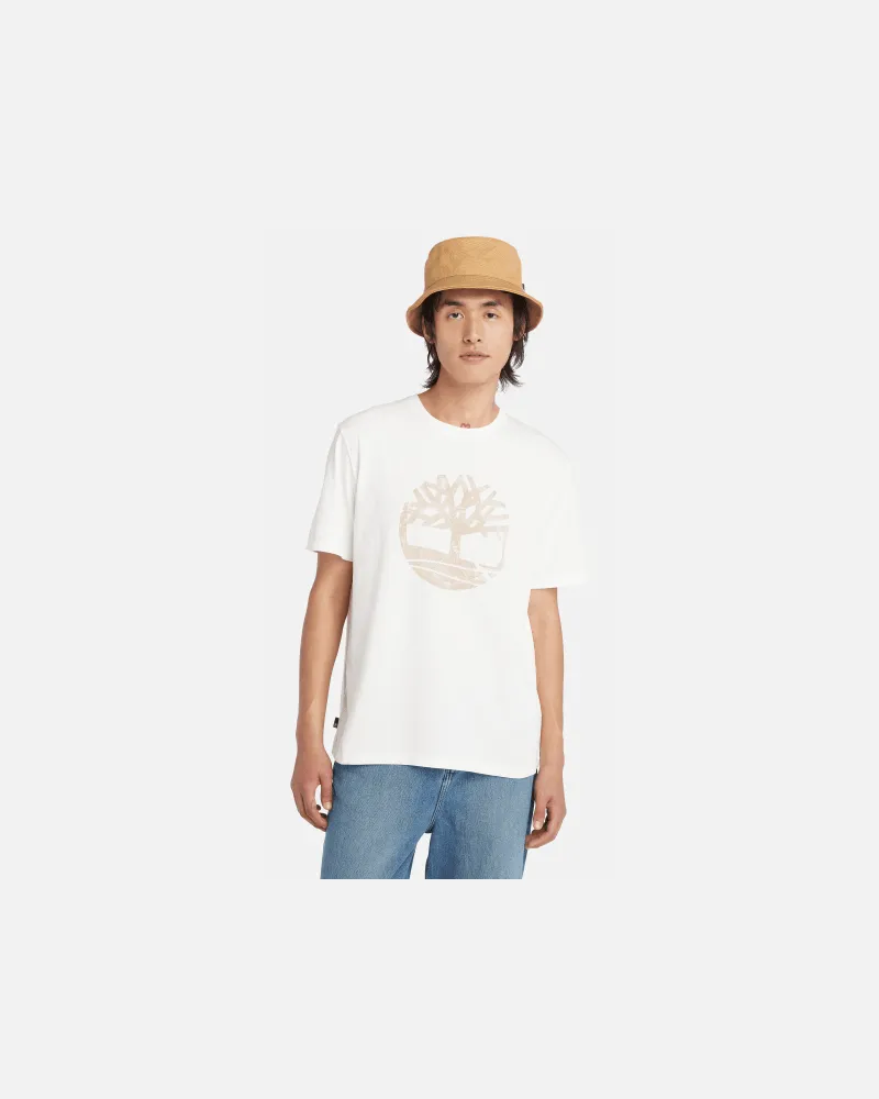 Timberland Stückgefärbtes Merrymack River T-Shirt mit Logo für Herren in Naturfarben, Herren, Beige, Größe Beige