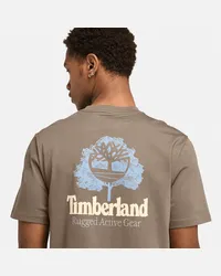 Timberland Robustes Active Gear T-Shirt mit Grafik am Rücken für Herren in , Mann Braun