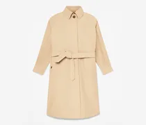 Wasserabweisender langer Regenmantel für Damen in Beige, Damen, Beige, Größe