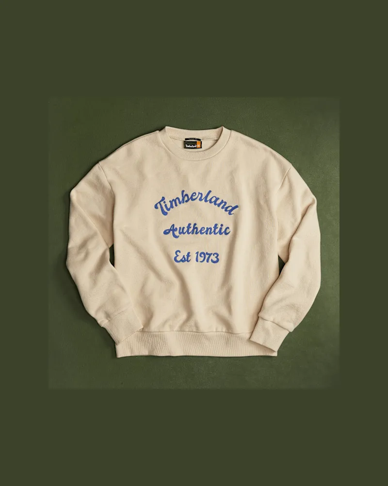 Timberland Sweatshirt mit Rundhalsausschnitt und gebürstetem Rücken für Damen in Beige, Damen, Beige, Größe Beige