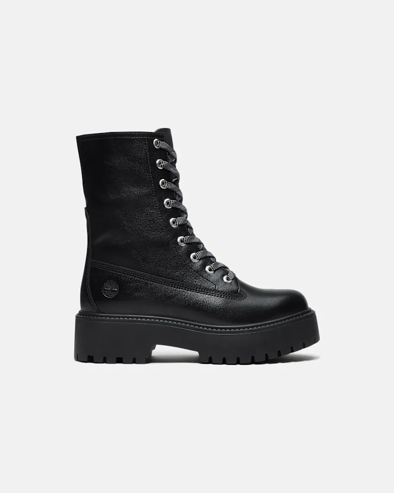 Timberland Halbhoher Stone Street Boot mit Plateausohle für Damen in Schwarz, Damen, Schwarz, Größe Schwarz