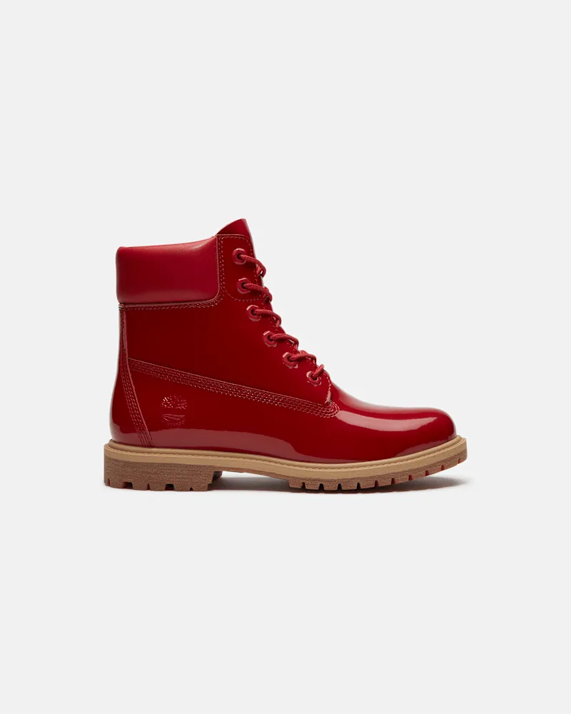 Timberland Wasserdichter 6-Inch Boot aus Timberland Premium Lackleder für Damen in Rot, Damen, Rot, Größe Rot