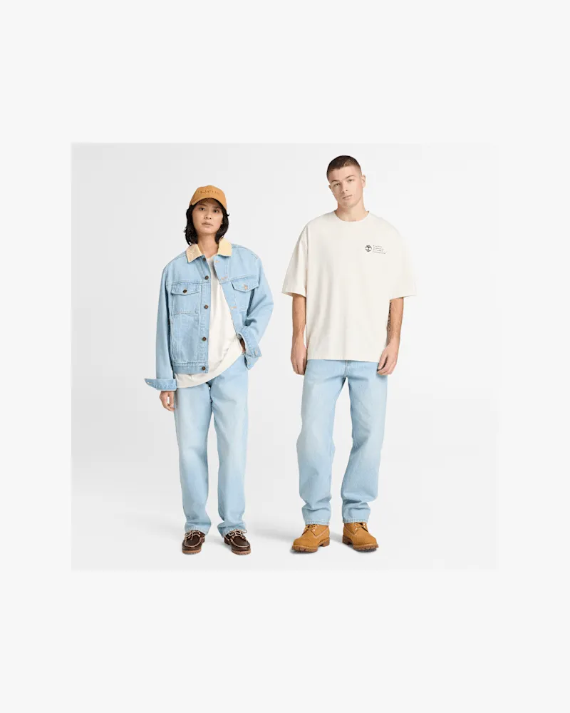 Timberland All Gender „Archive Boot" T-Shirt in Weiß, Weiß, Größe Weiß