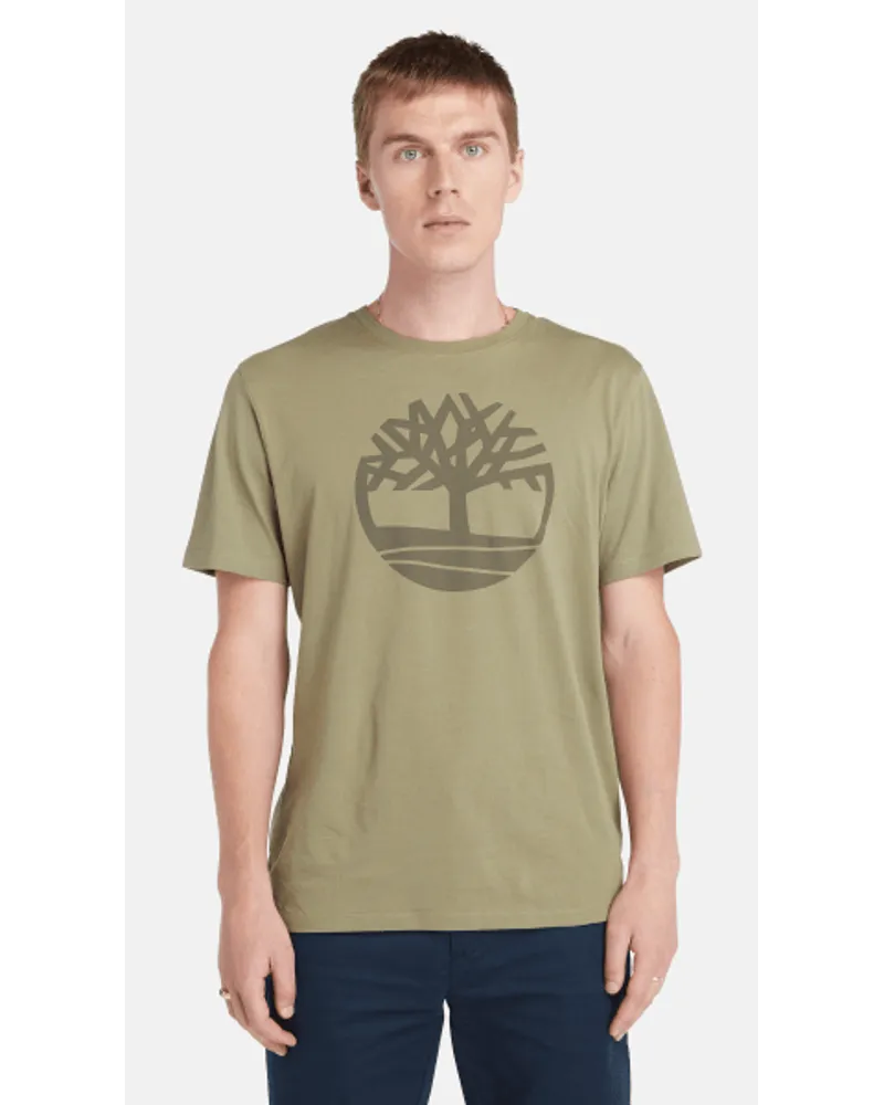 Timberland Kennebec River T-Shirt mit Baum-Logo für Herren in Hell, Mann Grün