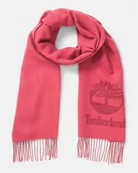 Timberland Schal aus garngefärbtem Strick mit aufgedrucktem Logo für Herren in , Mann Pink