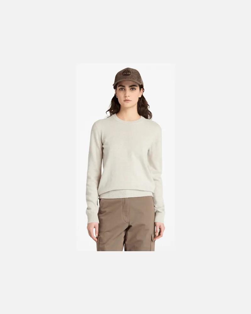 Timberland Rundhalspullover aus Merinowolle für Damen in Beige, Damen, Beige, Größe Beige