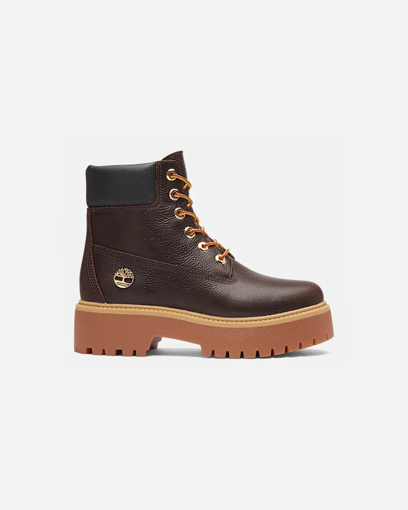 Timberland Wasserdichter Stone Street Espresso 6-Inch Plateau-Boot zum Schnüren für Damen in Dunkelbraun/Schwarz, Damen, Braun, Größe Braun