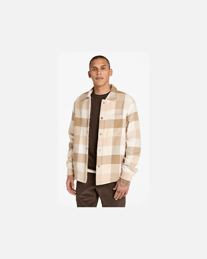 Timberland Hemdjacke mit hochflorigem Futter für Herren in Beige, Herren, Beige, Größe Beige