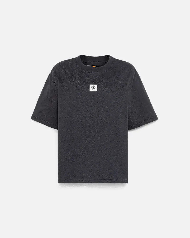 Timberland Kurzärmeliges Timberland T-Shirt mit Stack-Logo für Damen in Schwarz, Damen, Schwarz, Größe Schwarz