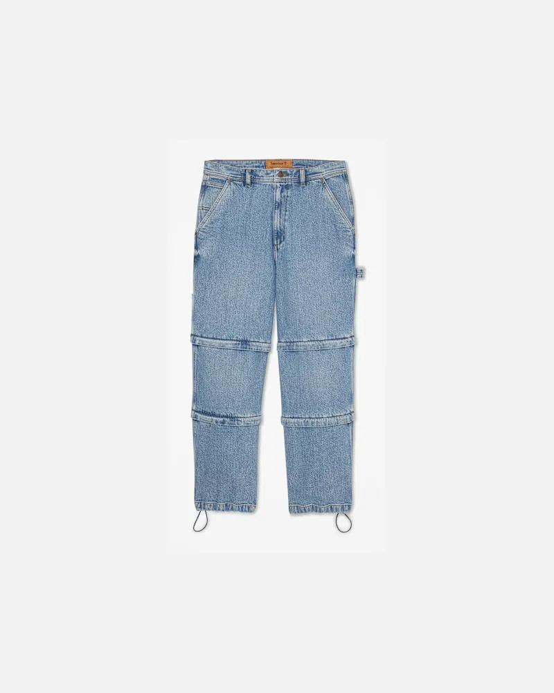 Timberland All Gender Timberland x BEAMS Carpenter-Jeans mit Reißverschluss in Hellblau, Blau, Größe Blau