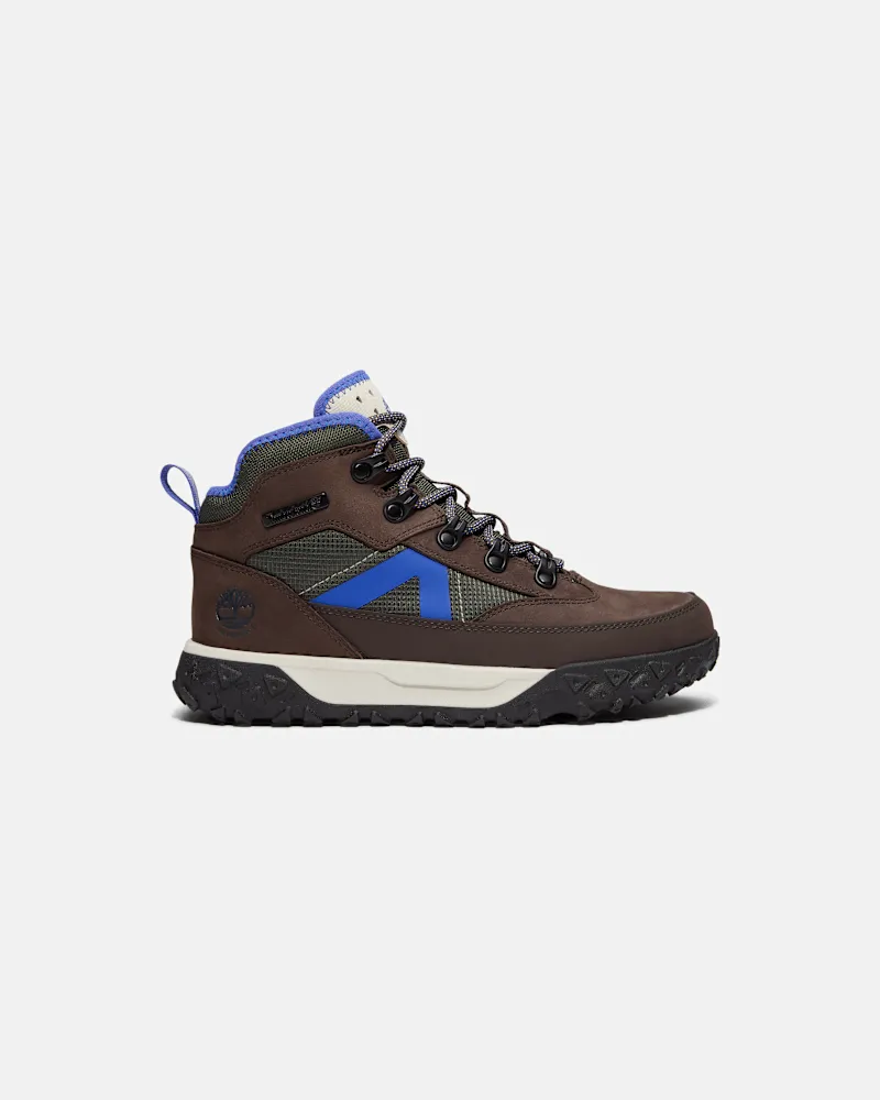 Timberland Halbhoher wasserdichter GreenStride Motion 6 Sneaker für Kinder in Dunkelbraun/Dunkelgrün, Braun, Größe Braun