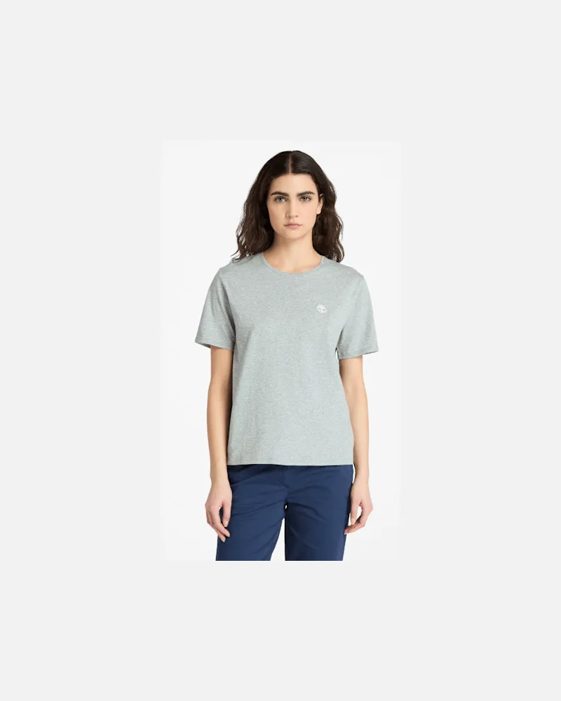 Timberland Dunstan Kurzarm-T-Shirt für Damen in Hellgrau, Damen, Grau, Größe Grau