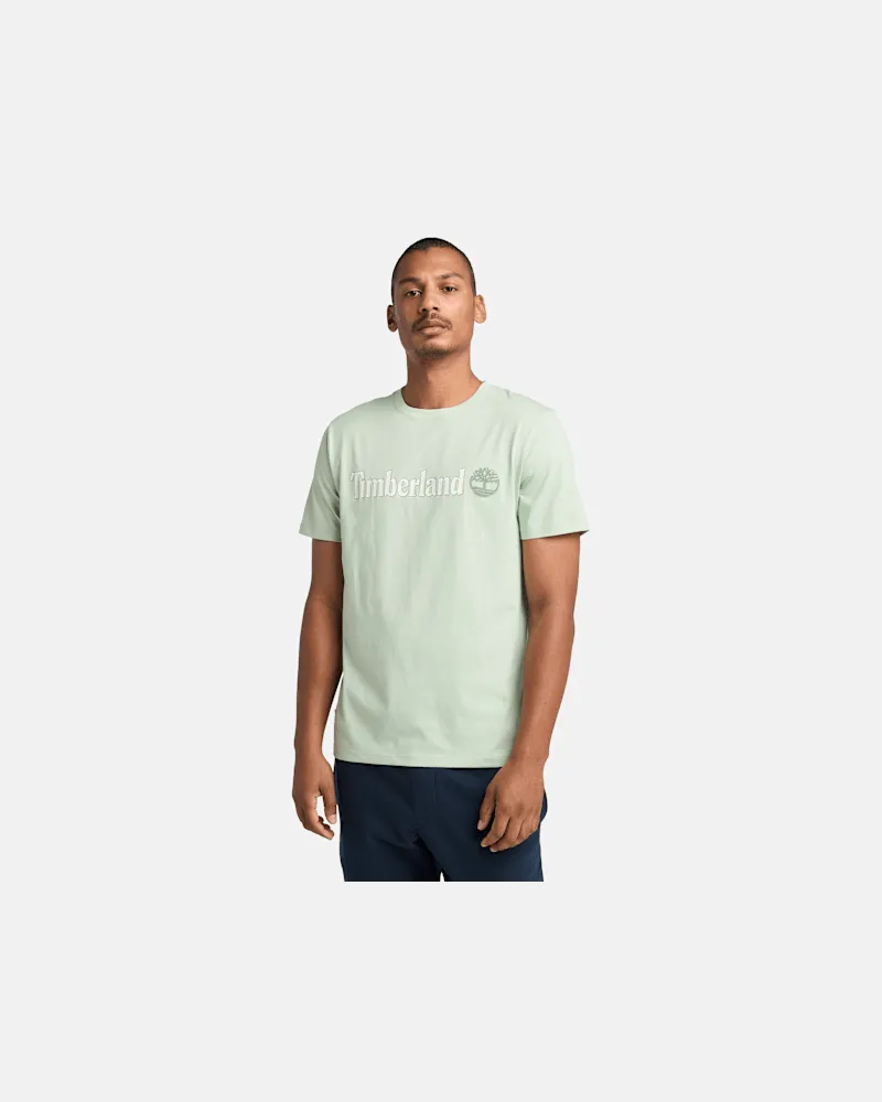 Timberland Kennebec River Linear Logo-T-Shirt für Herren in Grün, Herren, Grün, Größe Grün