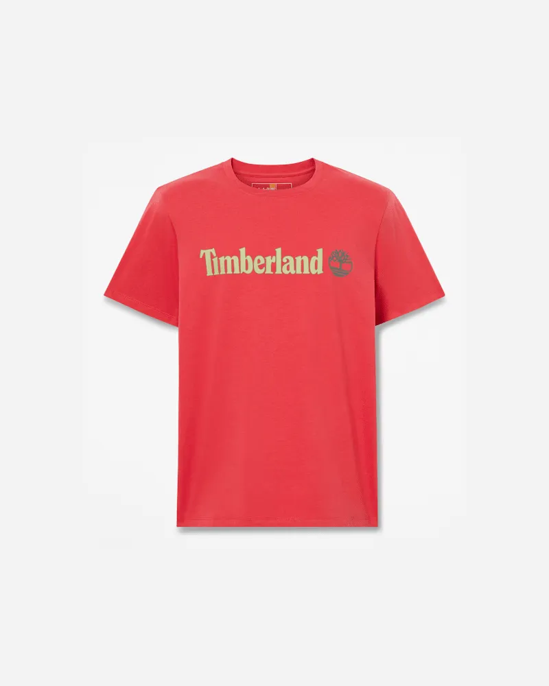 Timberland Kennebec River Linear Logo-T-Shirt für Herren in Rot, Herren, Rot, Größe Rot