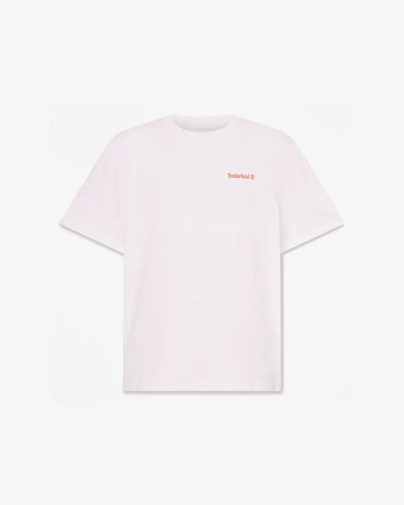 Timberland T-Shirt mit Angelmotiv in Weiß, Weiß, Größe Weiß
