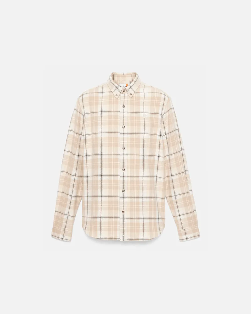 Timberland Kariertes Flanellhemd für Herren in Beige, Herren, Beige, Größe Beige