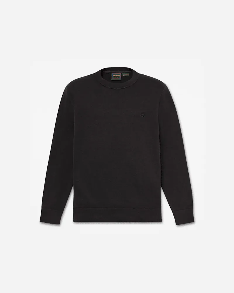 Timberland Williams River Baumwollpullover mit Rundhalsausschnitt für Herren in Schwarz, Herren, Schwarz, Größe Schwarz