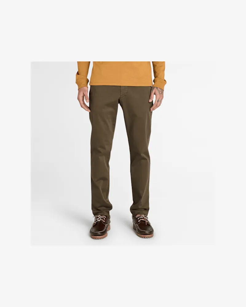 Timberland Stückgefärbte Claremont Chinohose für Herren in Grün, Herren, Grün, Größe Grün