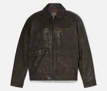 Strafford Lederjacke für Herren in Grau, Herren, Grau, Größe