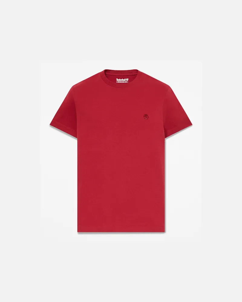 Timberland Dunstan River Kurzarm-T-Shirt mit schmaler Passform für Herren in Rot, Herren, Rot, Größe Rot