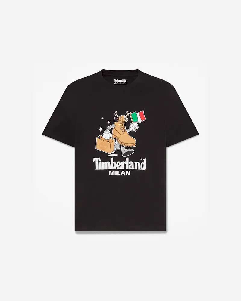 Timberland All Gender Milan Kurzarm-T-Shirt in Schwarz, Schwarz, Größe Schwarz