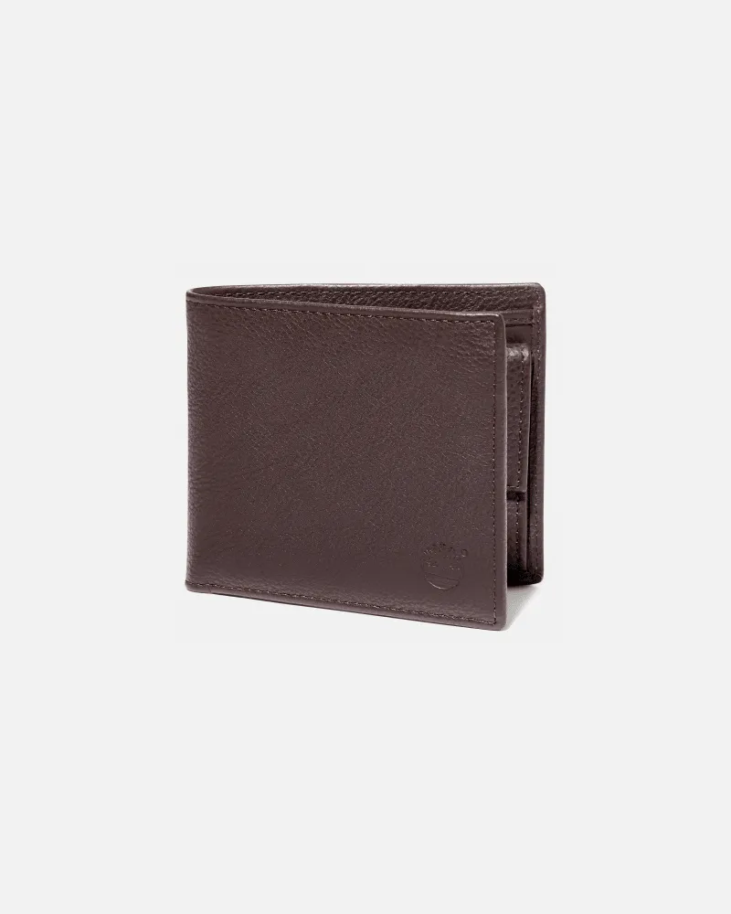 Timberland Faltbare Kennebunk Brieftasche mit Münzfach für Herren in Dunkelbraun, Herren, Braun Braun