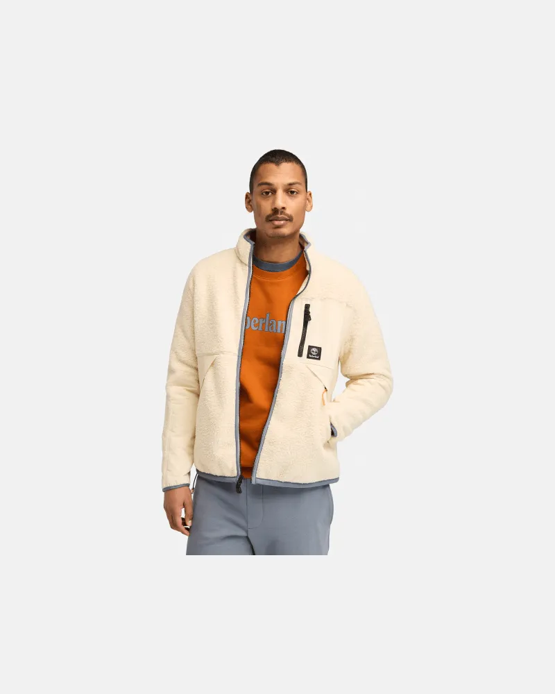 Timberland Hochflorige Fleecejacke für Herren in Beige, Herren, Beige, Größe Beige