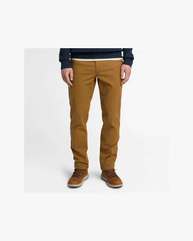 Timberland Claremont Chinohose aus gebürstetem Twill für Herren in Dunkel, Mann Gelb