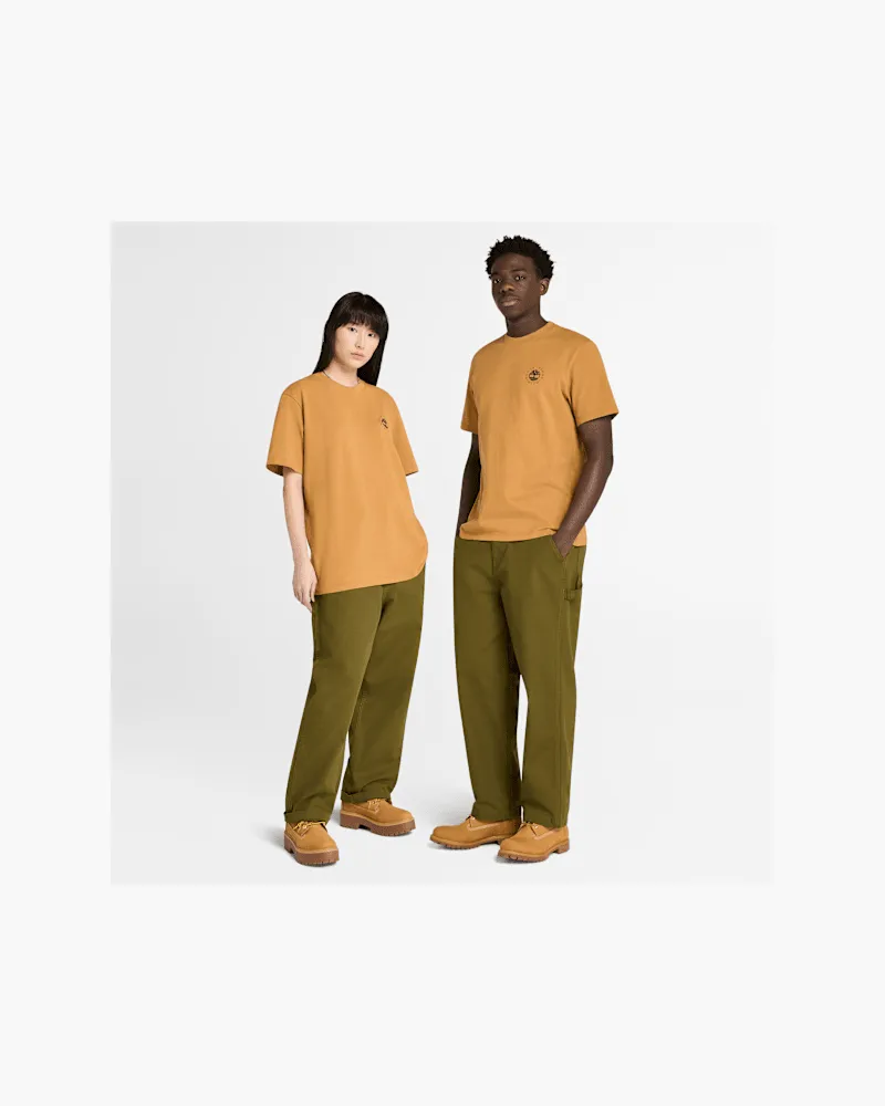Timberland All Gender Carpenter-Hose aus gewaschenem Duck-Canvas in Dunkelgrün, Grün, Größe Grün