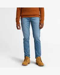 Timberland Schmal geschnittene Sandown Stretchjeans mit 5-Pocket-Design für Herren in Hell, Mann Blau