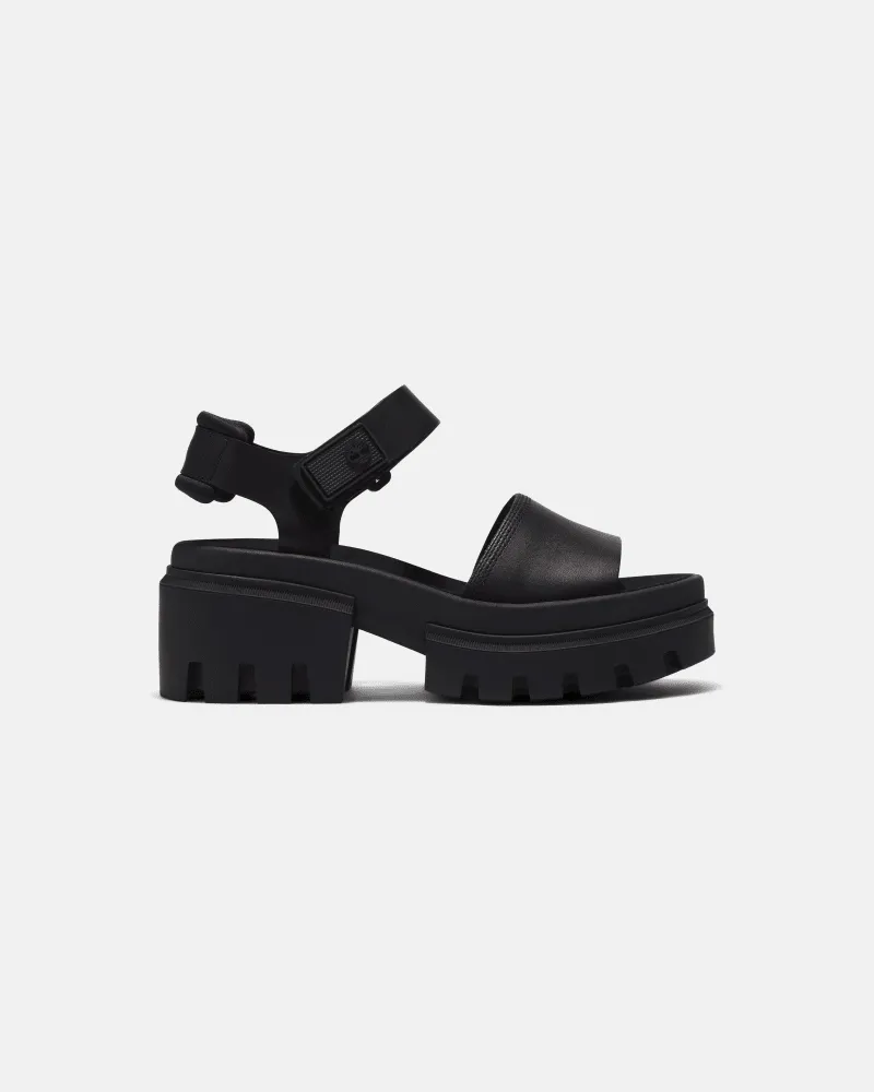 Timberland Everleigh Sandale mit Fersenriemen für Damen in Schwarz, Damen, Schwarz, Größe Schwarz