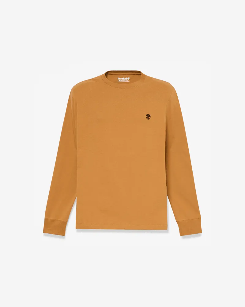 Timberland Dunstan River Langarmshirt in schmaler Passform mit Stickerei für Herren in Gelb, Herren, Gelb, Größe Gelb