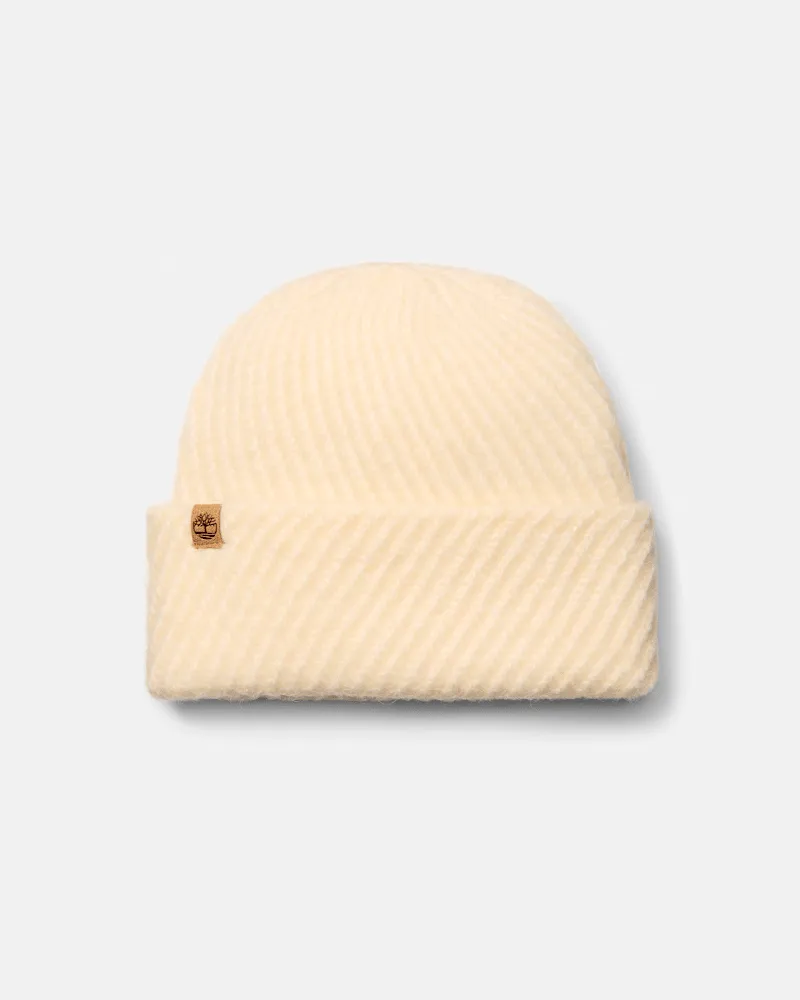 Timberland Mütze mit diagonalen Ziernähten in Beige, Damen, Beige Beige