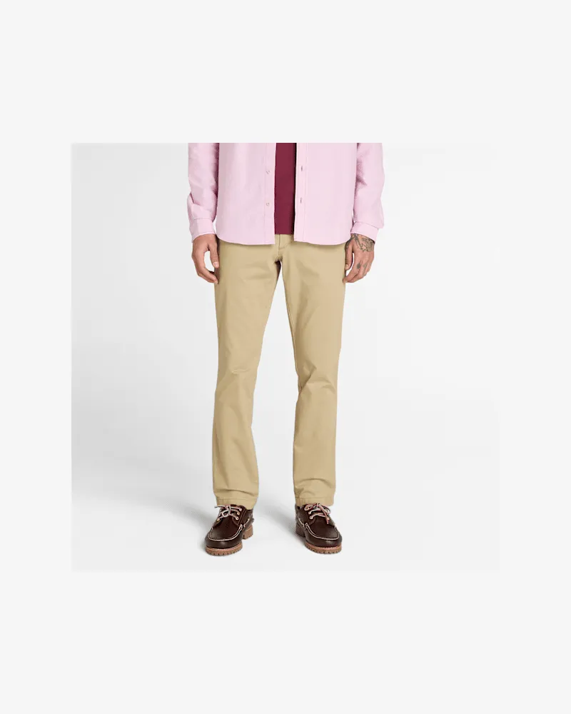 Timberland Claremont Chinohose aus Twill mit schmalem Bein für Herren in Beige, Herren, Beige, Größe Beige