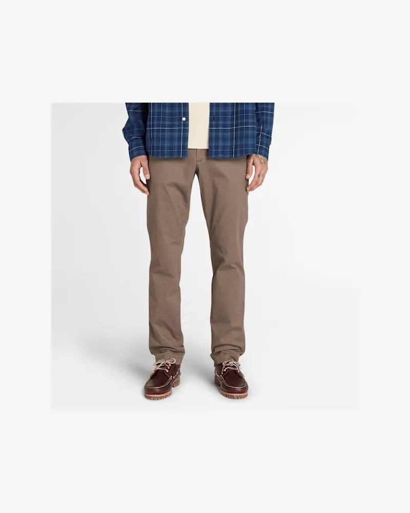 Timberland Claremont Chinohose aus Twill mit schmalem Bein für Herren in Braun, Herren, Braun, Größe Braun